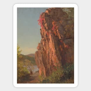 Landscape with Large Rock, possibly North Carolina by Frederic Edwin Church Magnet